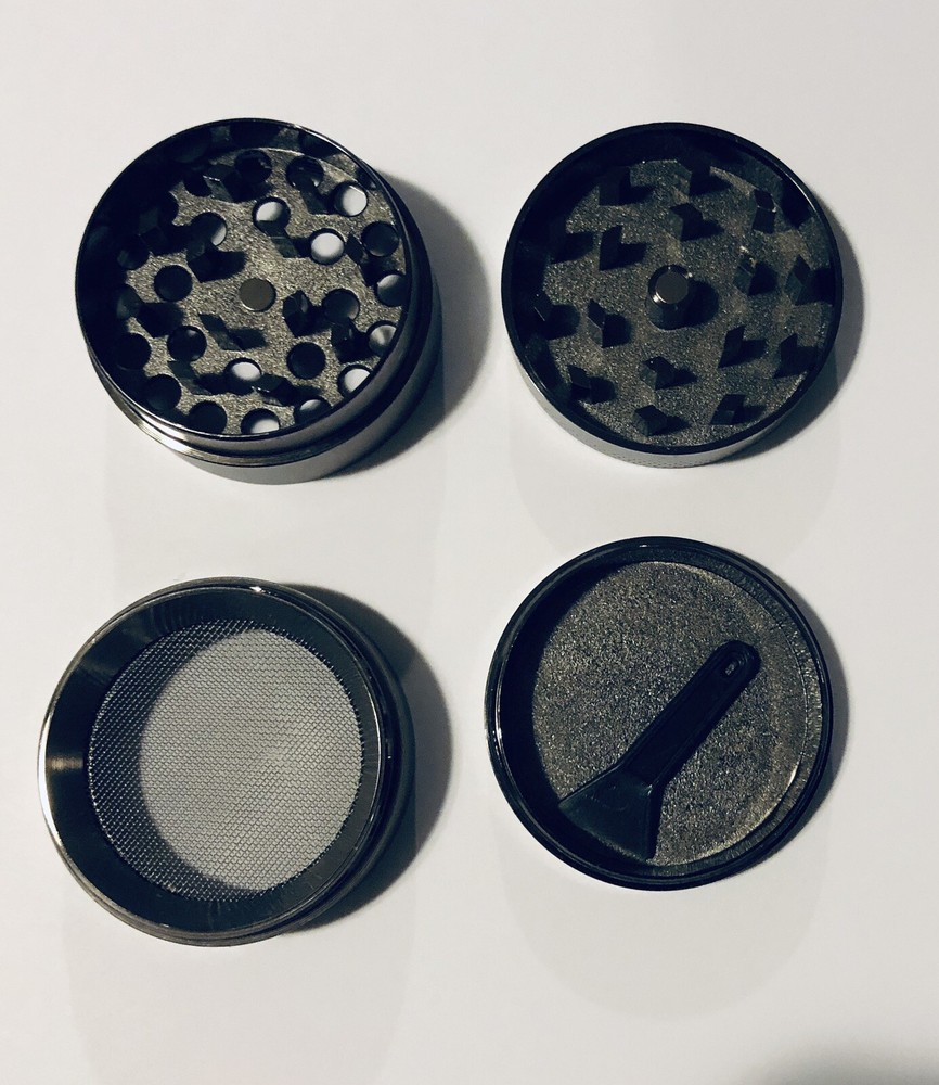 Kitchen Spice Herb Grinder Crusher Black Chrome