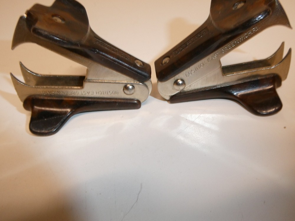 2 Bakelite Bostitch Staple Puller Remover Extractor Brown Black Marbled Swirl