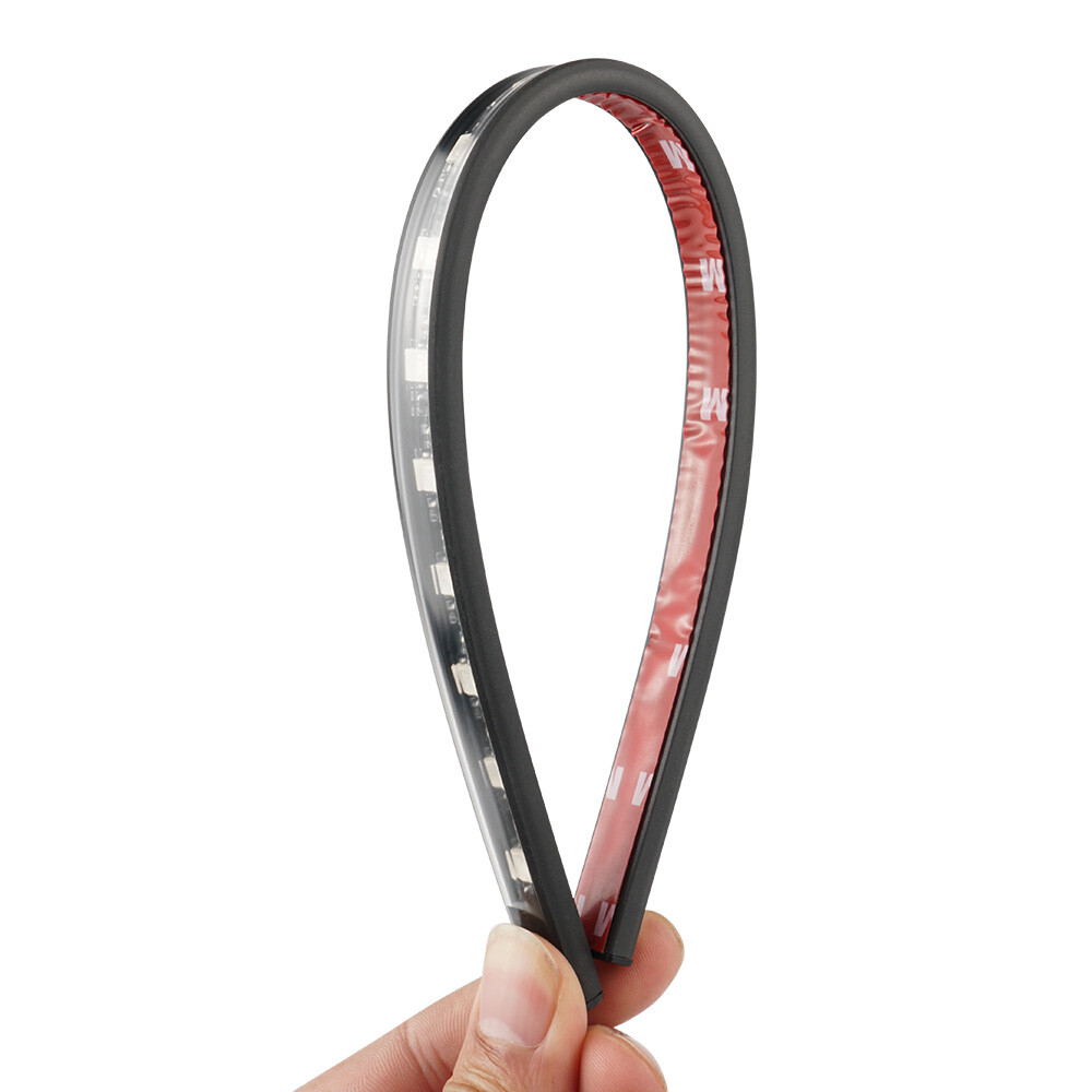 4x RGB 72 LED USB Car Interior Floor Atmosphere Light Strips Bluetooth Phone APP