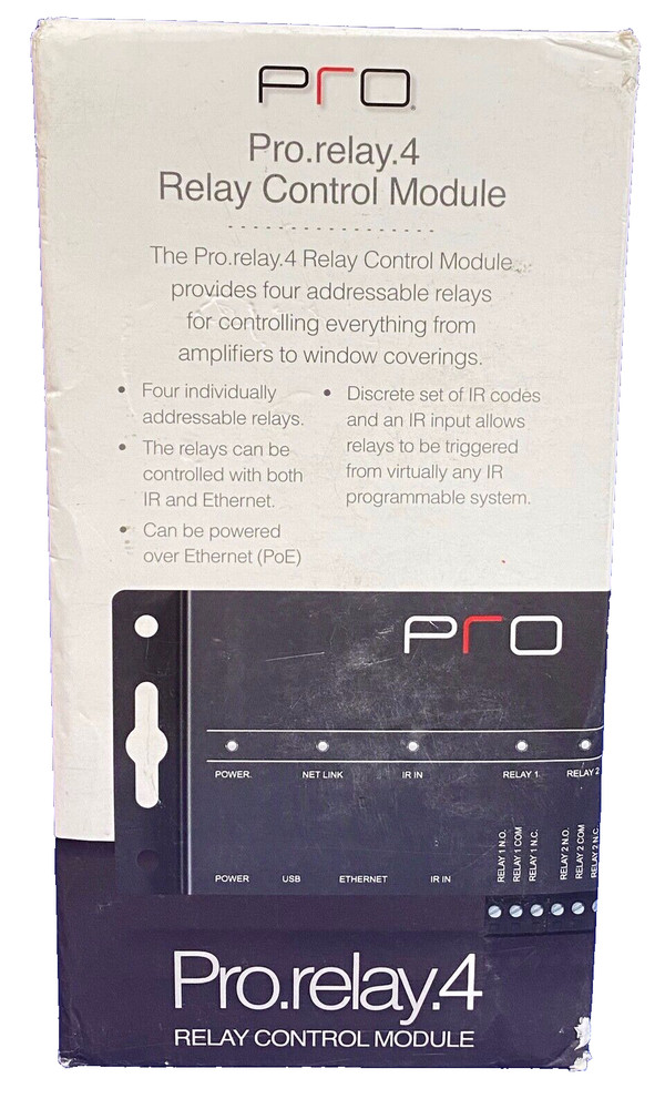 PRO, Pro.Relay.4,Relay Control Module, IR input, PoE, Surface mount, NEW