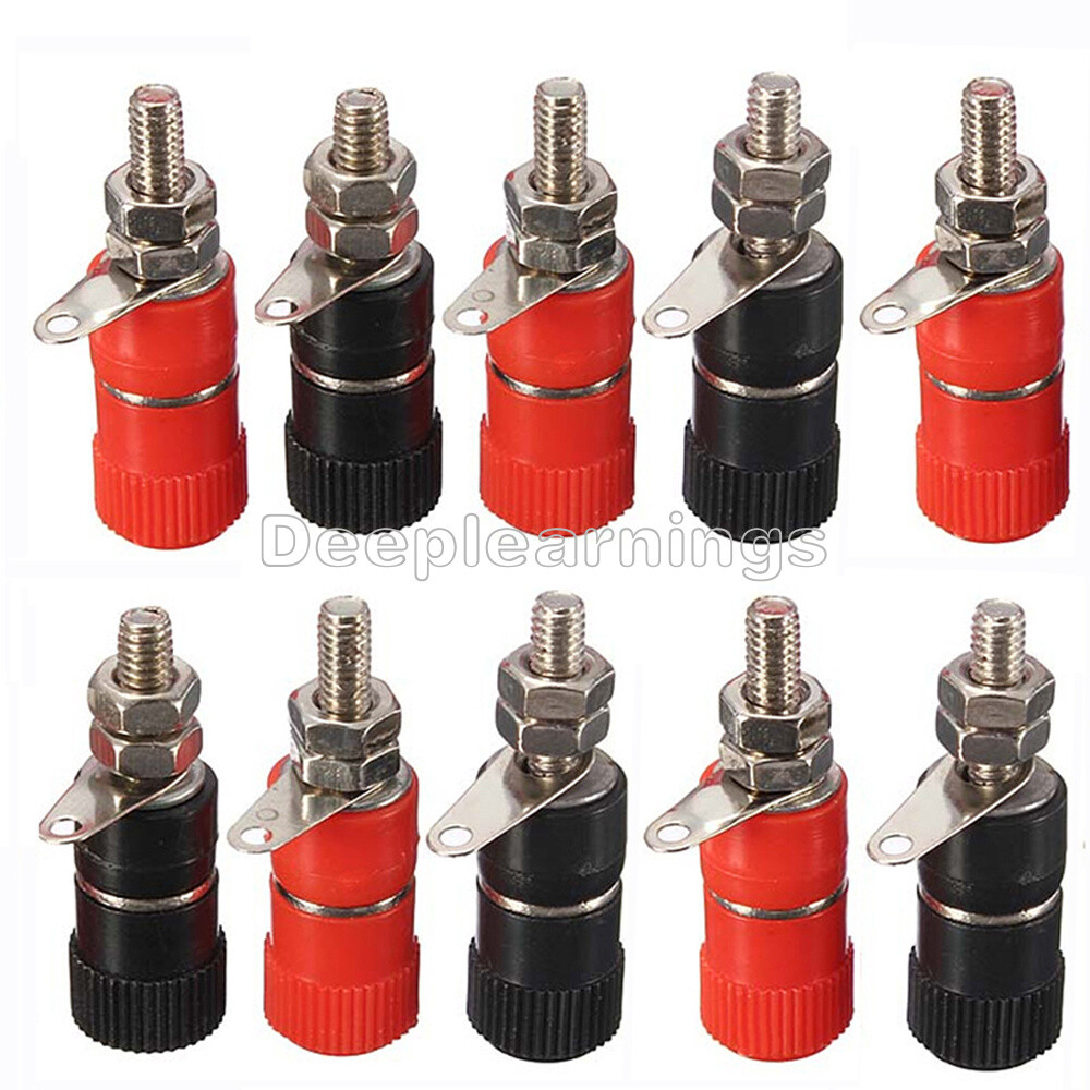10PCS JS-910B 4mm Banana plug Jack socket Female Binding Post for Speaker Audio