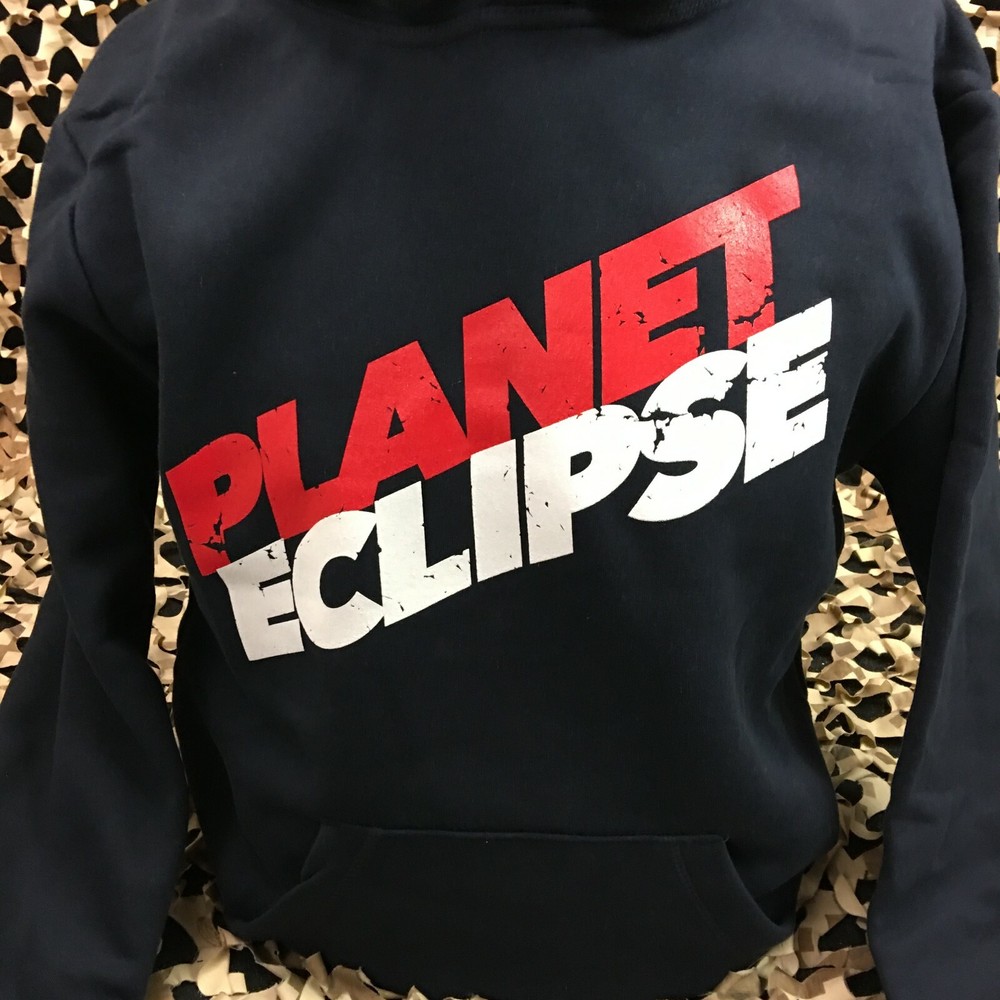 NEW MEDIUM Planet Eclipse Highrise Hooded Sweatshirt - Navy