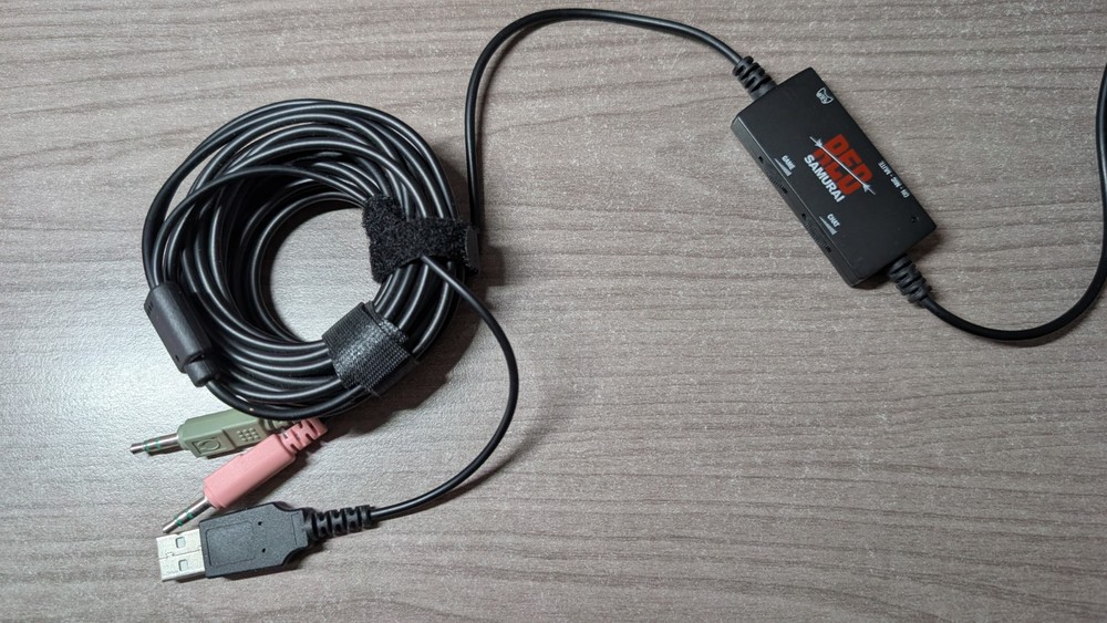 Red Samurai Gaming Headset 3.5 MM Audio Mic Cables With USB Cable