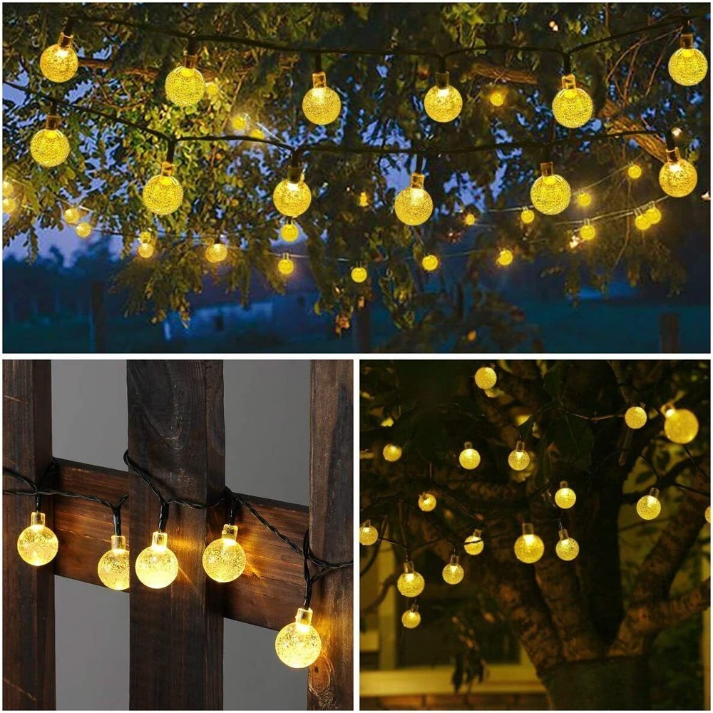 Solar Powered 30 LED String Light Garden Path Yard Decor Lamp Outdoor Waterproof