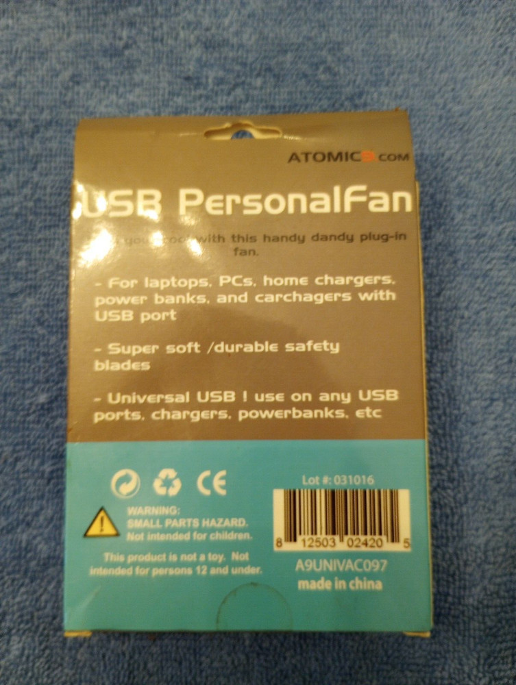 USB Personal Fan Atomic9 #031016 mini tiny