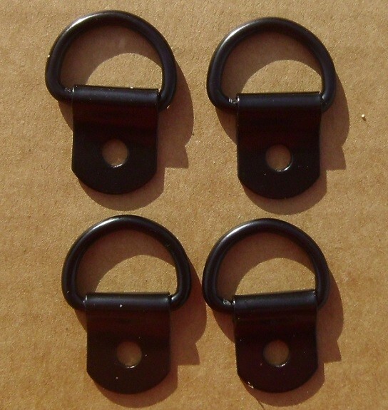 4 Saddle Concho Clip & Dee 5/8" D Ring / 3/4" Clip Saddle Strings Saddle Black