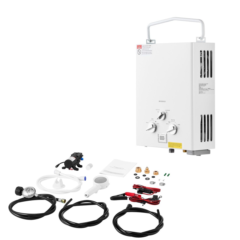 Uimoso 5L Propane Tankless Water Heater Instant RV Camping Portable w/ Pump Kit