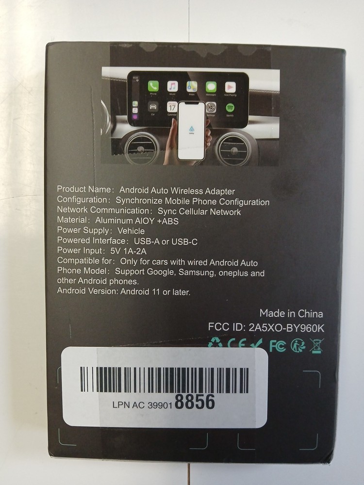 Android Auto Wireless Adapter Instant Connection, Converts Wired to Wireless
