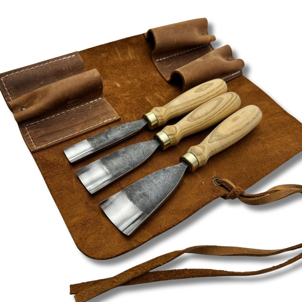 Wood Carving Gouges Hand Forged Carbon Steel Spoon Bowl Carving Tools Ash Handle