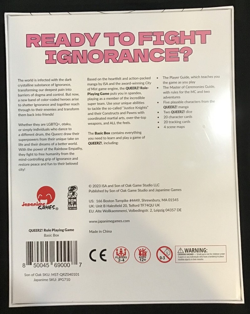 Queerz! RPG~ Basic Box ~ Japanime Games ~ OEJ