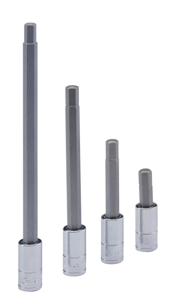 Genius Tools 1/4" Dr. 1/4" Hex Bit Socket, 45mmL - 208+3116