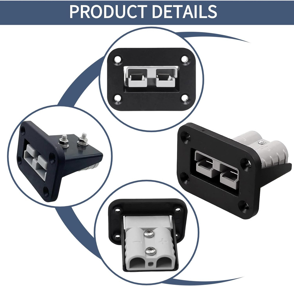 2Pcs Socket Panel, 50 Amp Plug Mounting Panel for Anderson SB50 Series Connector