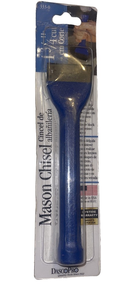 Vaughn & Bushnell Dasco 1-3/4" Mason Chisel Masonory Tool Blue