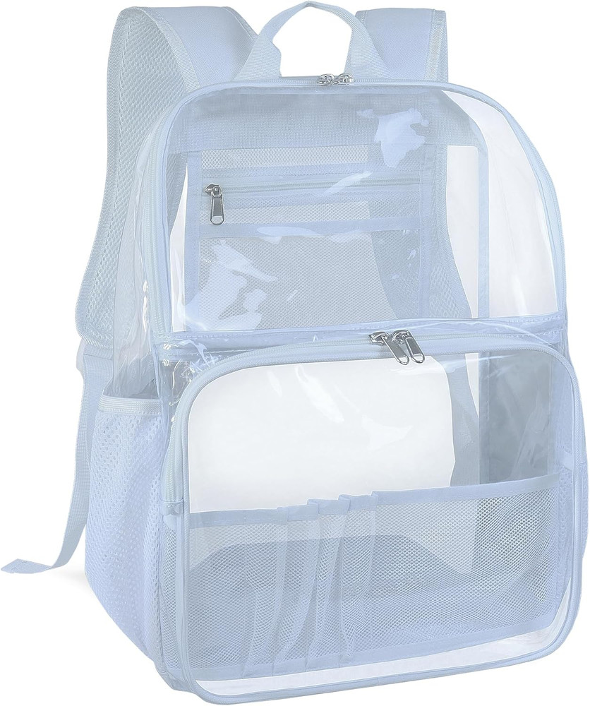 Clear Backpack,18'' See Through Backpack School Approved Heavy Duty Clear Backpa