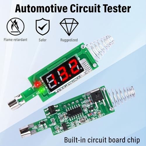 Test Light Automotive, 5-90V DC Test Light with Voltmeter, Bidirectional Car