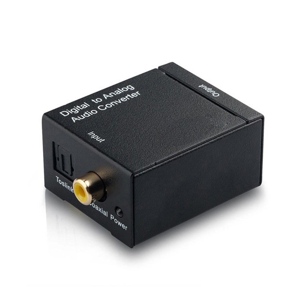 Digital Analog Audio Converter Adapter Amplifier Decoder Optical Fiber Coaxial q