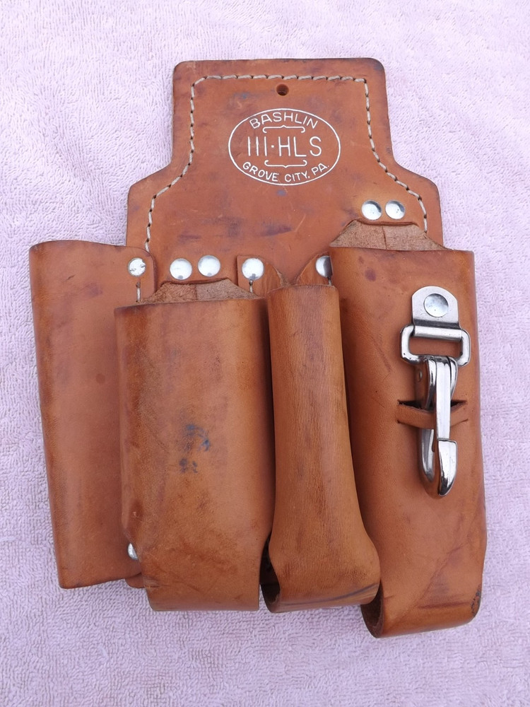 Bashlin 111-HLS LEATHER TOOL HOLDER BELT MOUNTED HIGH LINE ELECTRICAL TOOLS