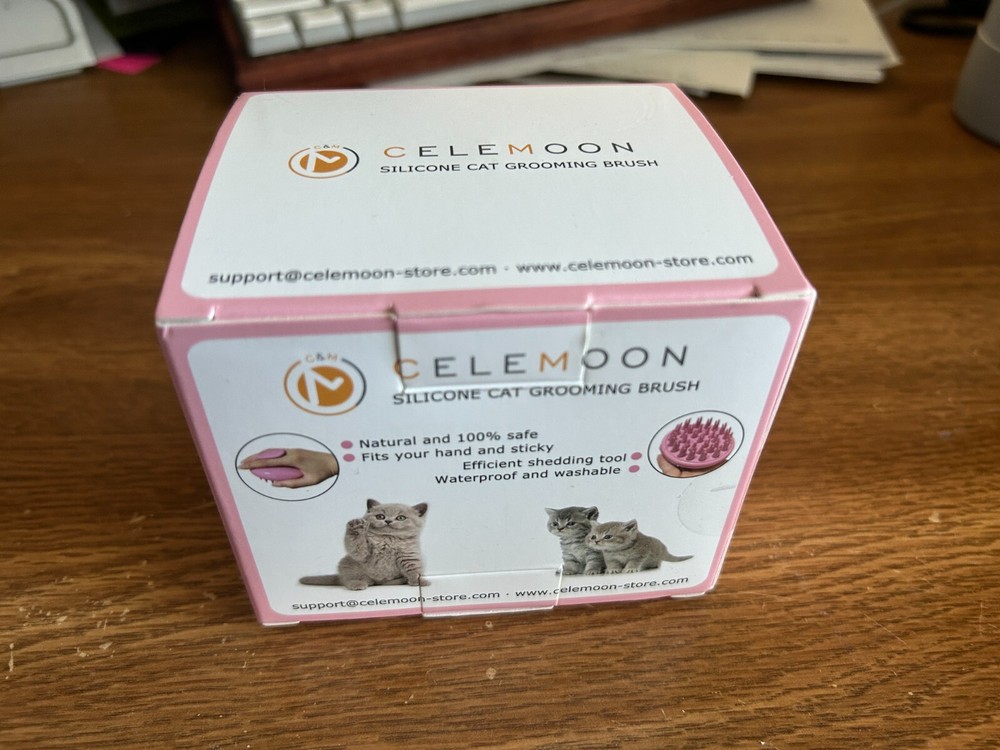 Celemoon silicon cat comb - pink