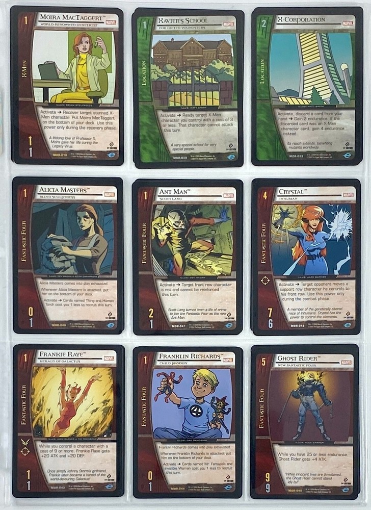 VS System Marvel Origins MOR 2004 220/220 COMPLETE SET NM
