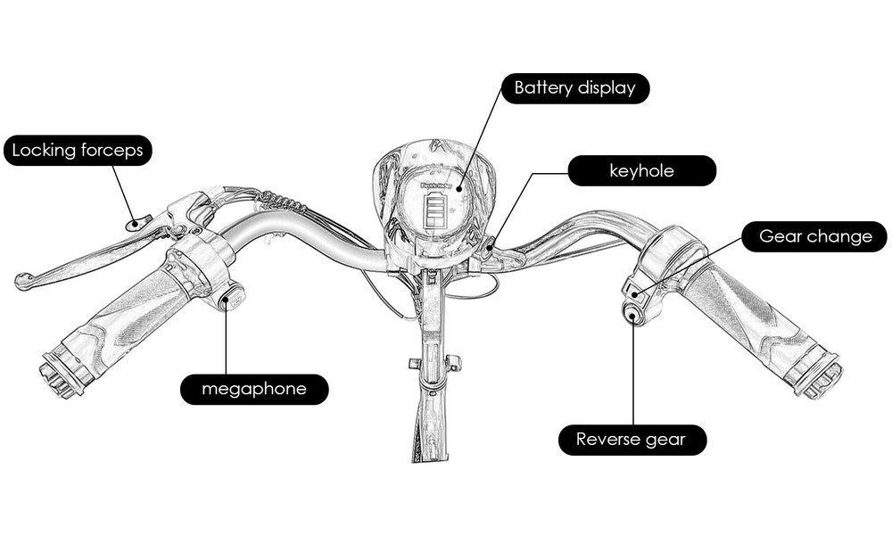 Foldable 4 Wheel Mobility Scooter Folding Drive Device for Seniors Adults