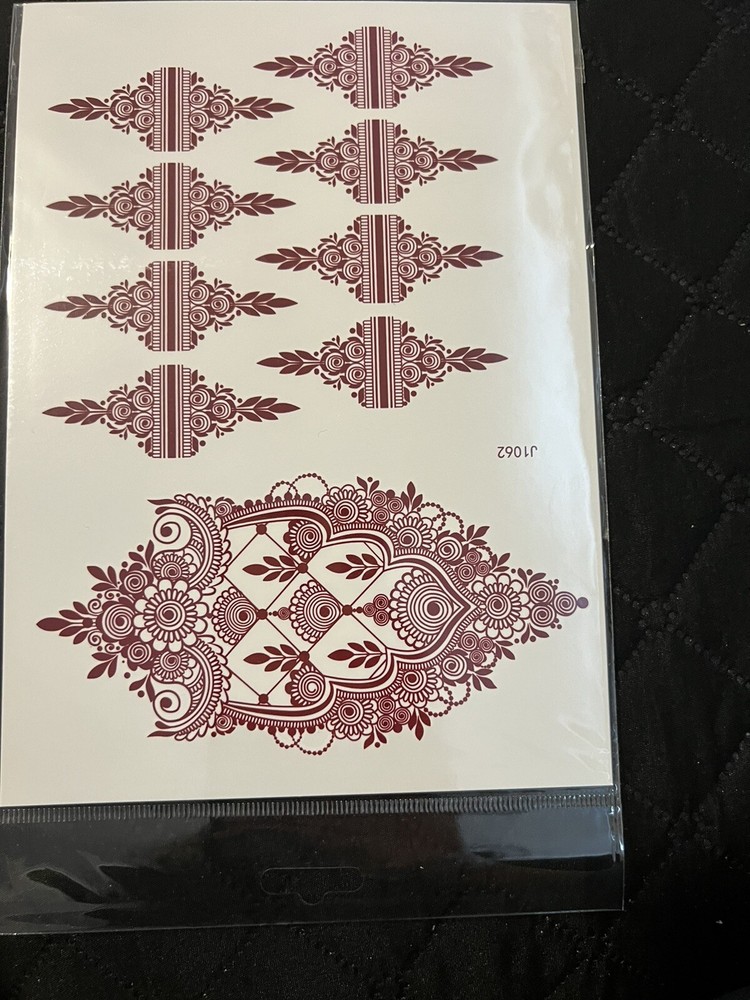 10 x henna stickers water proof
