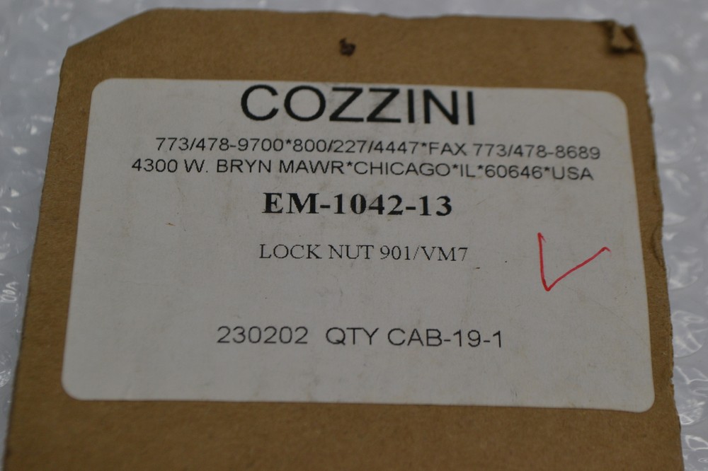 COZZINI EM-1042-13 LOCK NUT NSMP