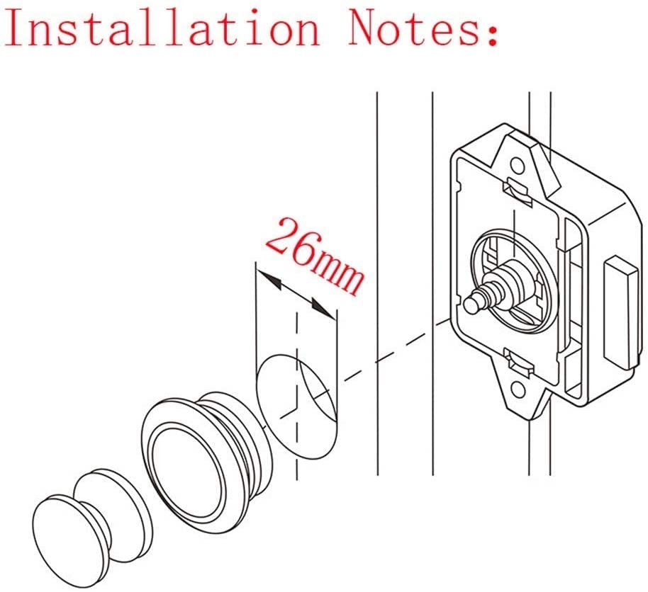 Push Button Locks Drawer Cabinet Doors Keyless Locks Hardware Replacement