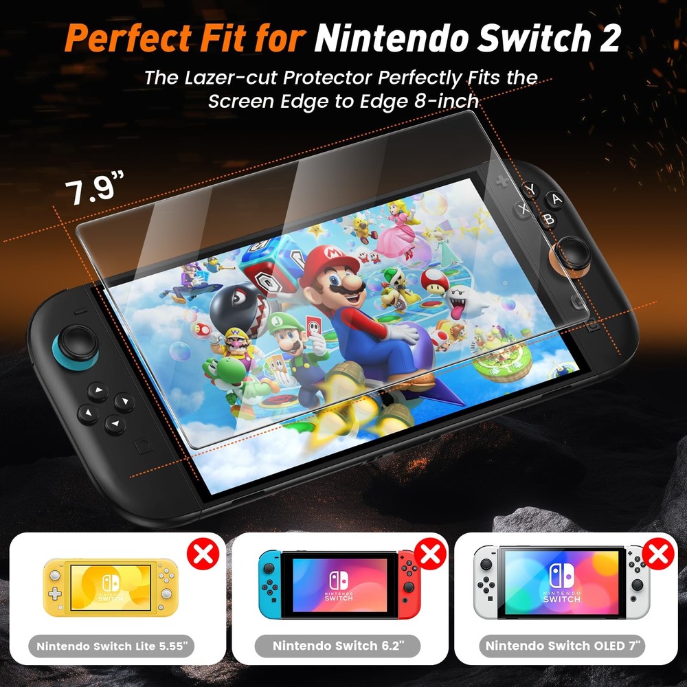 daydayup 4-Pack Screen Protector Tempered Glass for 7.9", transparent
