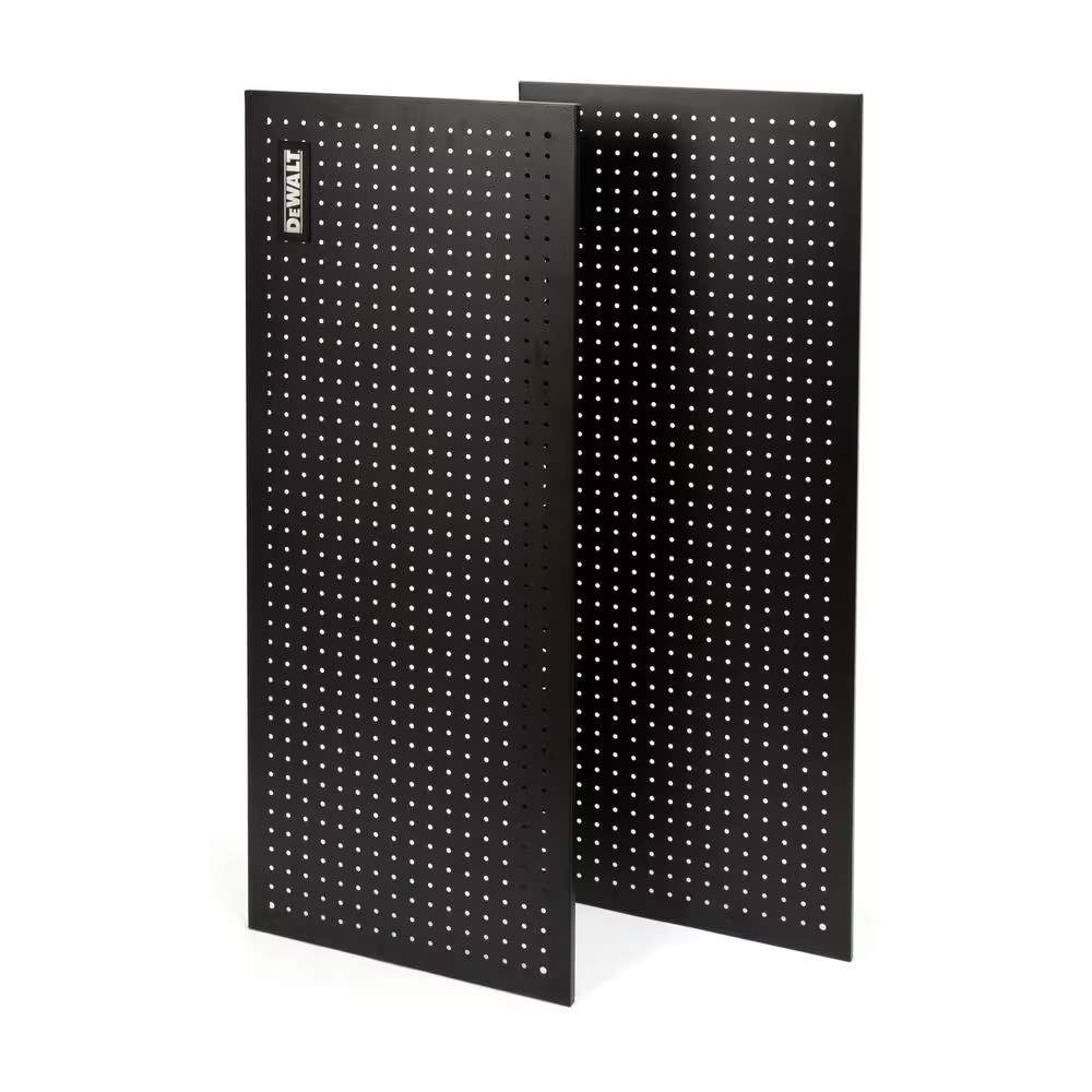 18 In. H X 44 In. W Black Steel Pegboard (2-Pack)