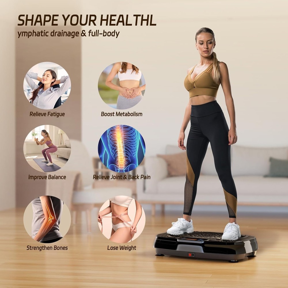 Exercise Machine: Vibrating Plates for Weight Loss and Lymphatic Drainage, Wh...