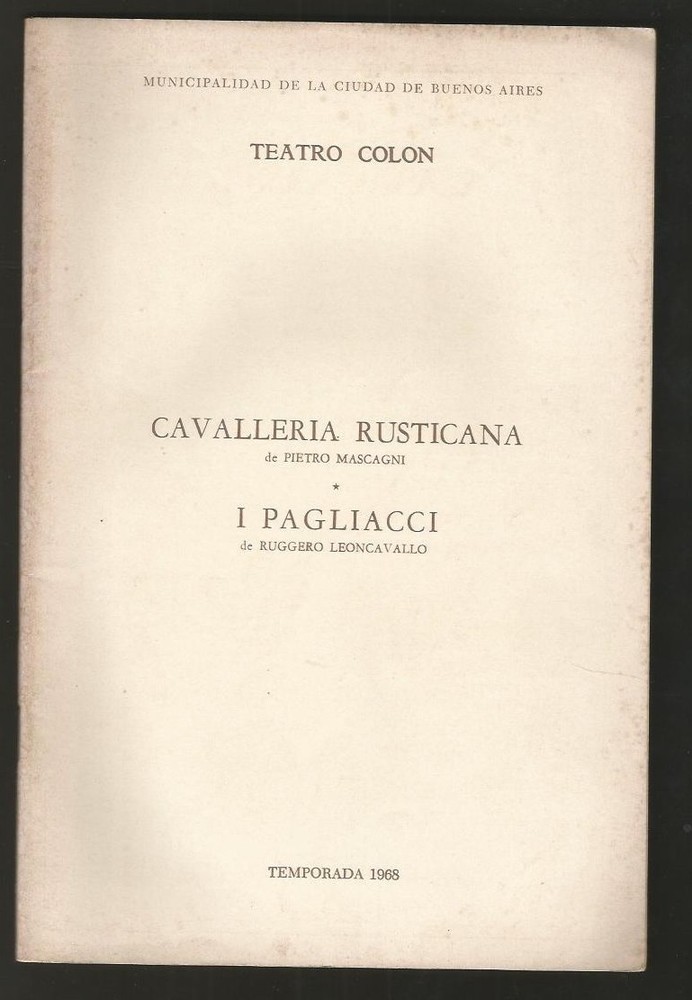Program Colon Theater Opera Bartoletti Gandolfi Carlyle + 9 Original Signatures
