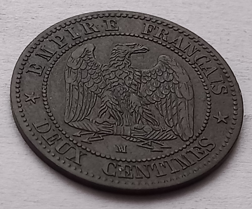Franta, 2 Centimes 1854