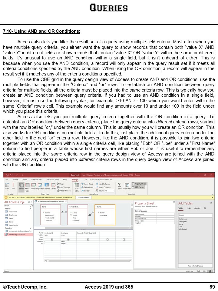 MICROSOFT ACCESS 2019 DELUXE Training Tutorial Course with Quick Reference Guide