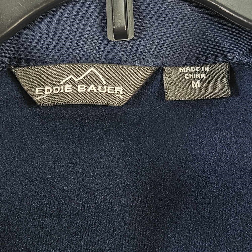 Eddie Bauer Active Jacket Mens Medium Pullover Zip-Pocket Dark Blue