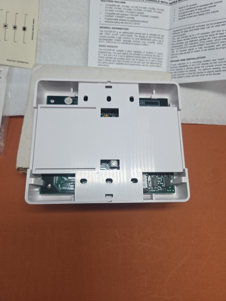 First Alert SECURITY Systems FA210IR- KP REMOTE CONSOLE Reciever Keypad TX