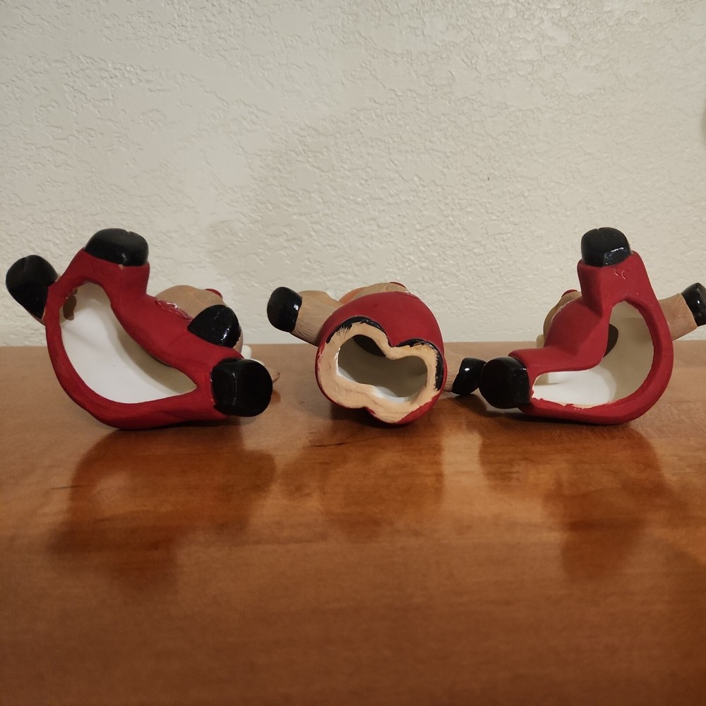 3 Crack Pot Reindeer Ceramic Bisque Painted