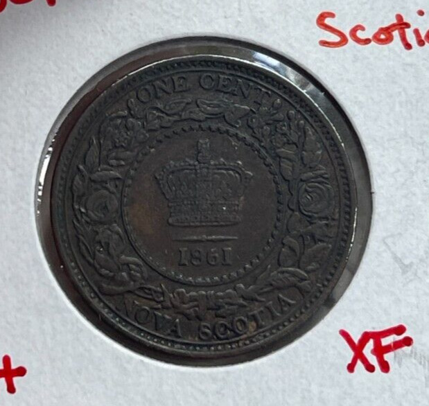 1861 Nova Scotia 1 One Cent - Nice Copper