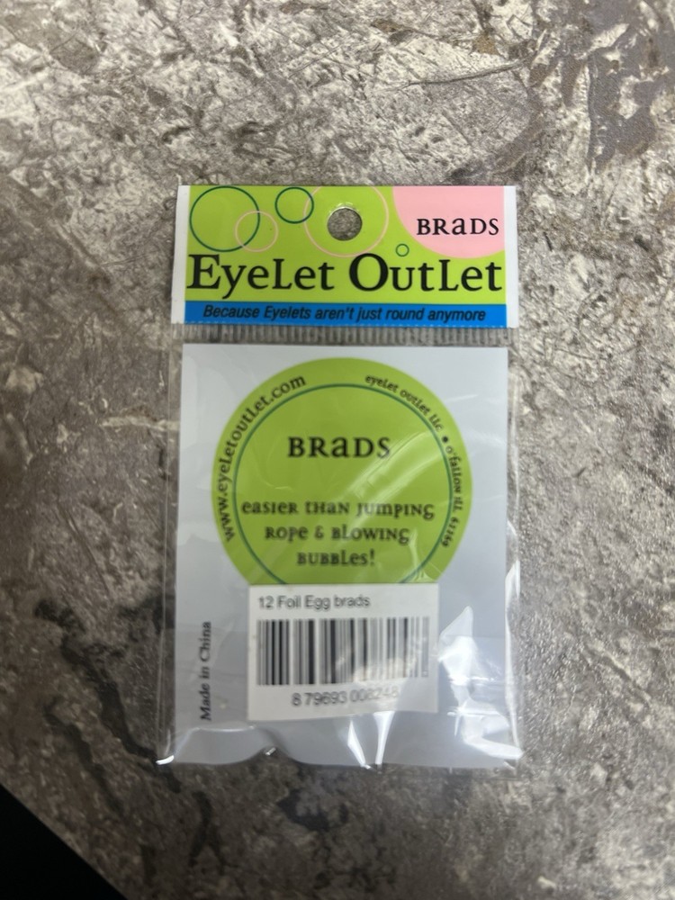 Eyelet Outlet Shape Brads 12/Pkg Easter Egg Brads