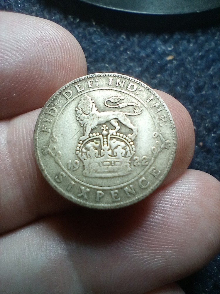 1922 British Silver! 6 Pence! ENN Coins