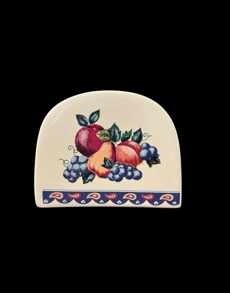 Vintage Benchmark Home Fruit Napkin Holder