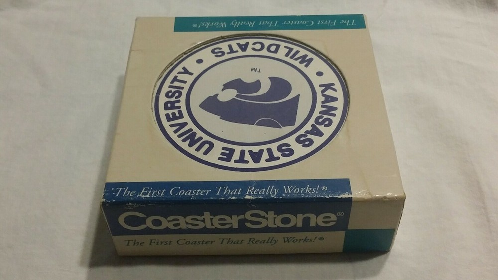 4 Kansas State University KSU Absorbant Sandstone Coasters