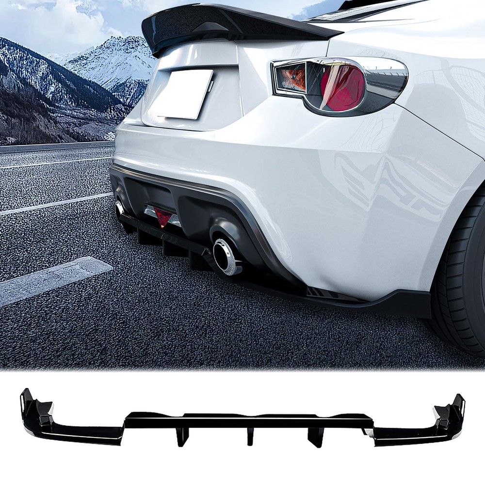 Rear Diffuser For 2013-2016 FR-S 86 2013-2020 BRZ IKON Style Gloss Black PP