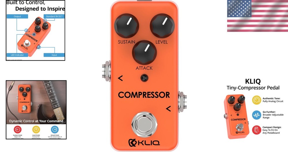 Sturdy & User-Friendly KLIQ Tiny-Compressor Pedal - Perfect for Performances