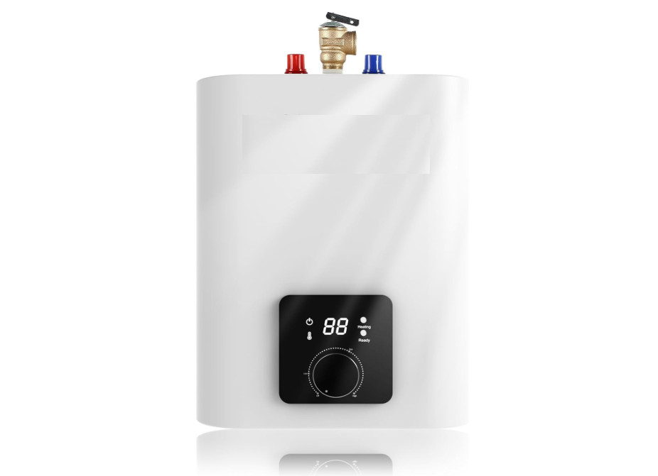 Calentador de agua eléctrico mini de 2,65 galones. Potencia de 1500W, 110V, para