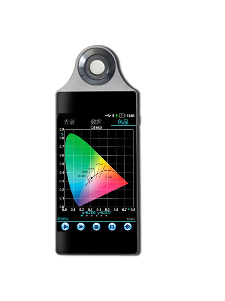 Spectral Illuminance Meter Light Spectrometer with Type-C Interface Touch Screen