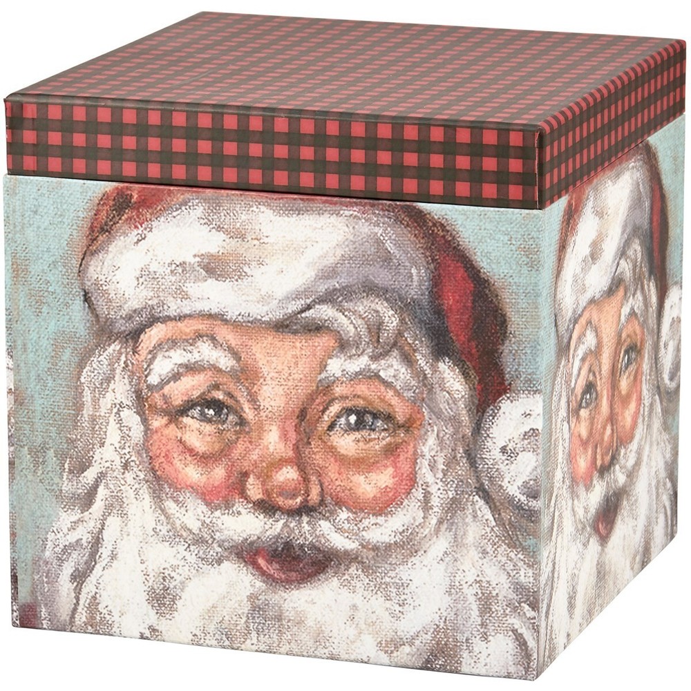 Stacking Santa Box Set, 4 boxes w/lids, Primitives by Kathy NEW