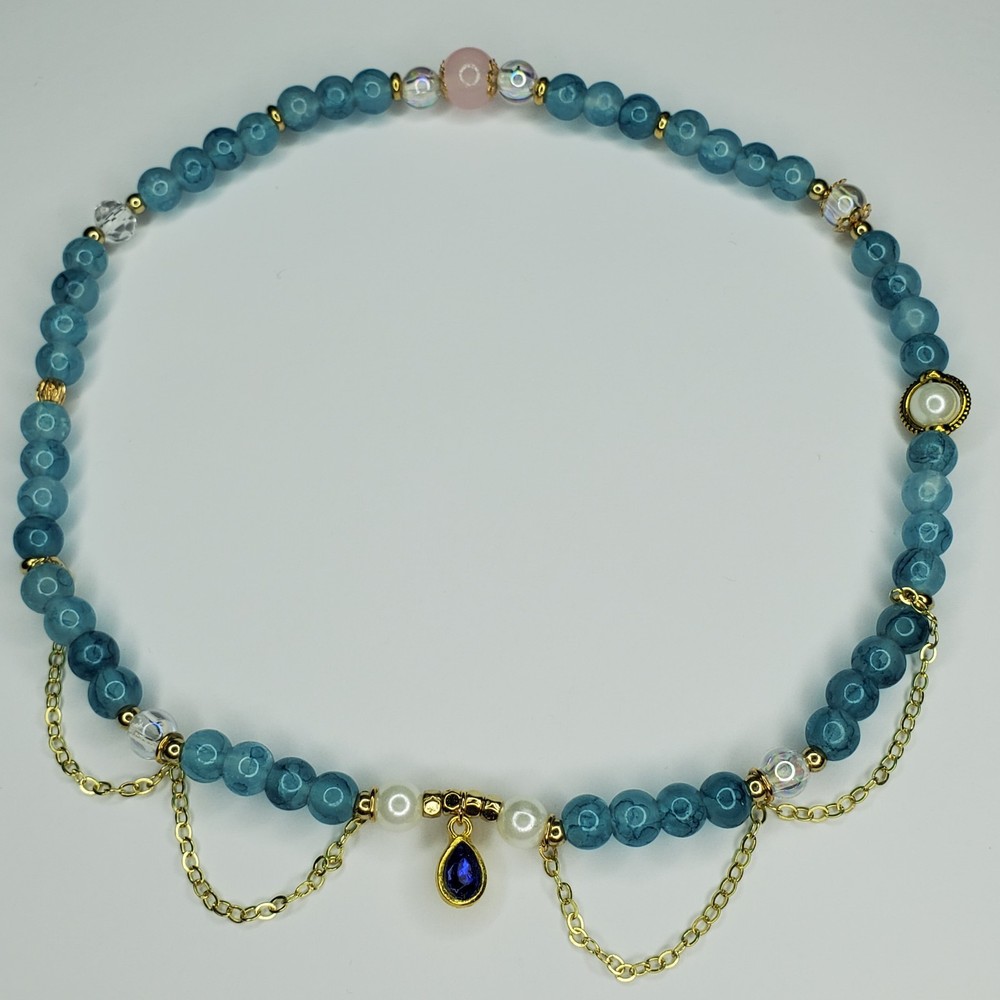 Hand crafted artisan unique gemstone bracelet - 2 layer