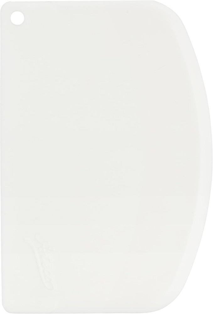 Bowl Scraper Set 6Pc Flexible Plastic Baking Dough Batter Kitchen White Tools
