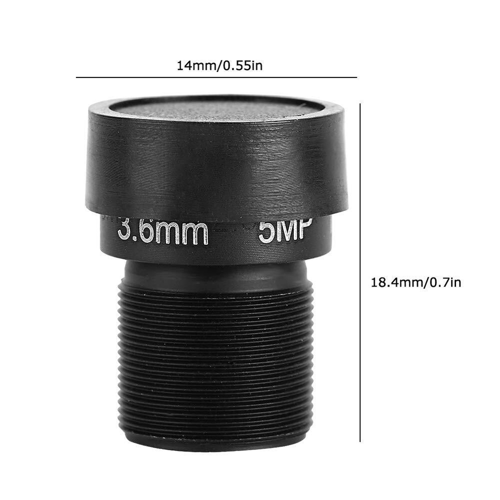 3.6mm Wide Angle Security Camera Lens 5MP HD for CCTV Camera 90 Degree View