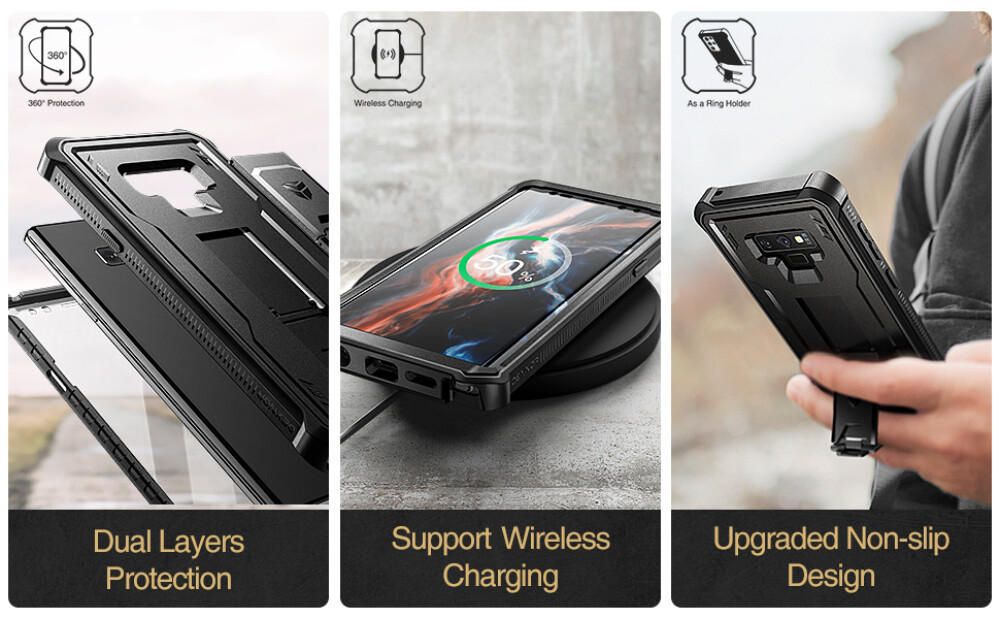 DEXNOR Case for Samsung Galaxy Note 9, Full-Body with Built-in Screen Protector
